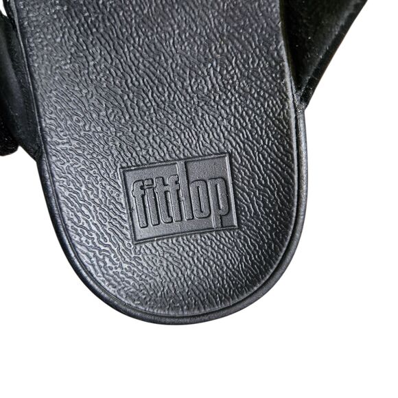 Fitflop Sarna Sandal AD3-090 Black Leather Hook & Loop Closure Womens Size 7 - Picture 7 of 10